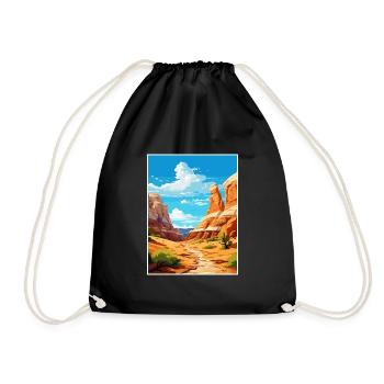 Escalante grand Utah Vintage voyage affiche WPA Art - Sac de sport léger - noir - Devant