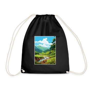 Waimea Valley Hawaï Vintage voyage affiche WPA Art - Sac de sport léger - noir - Devant