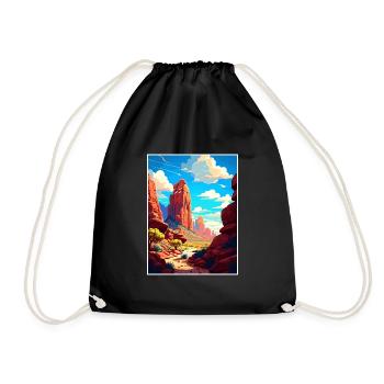 Red Rock Arizona Vintage voyage affiche Souvenir - Sac de sport léger - noir - Devant