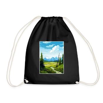 Glennallen Alaska Vintage voyage affiche Souvenir - Sac de sport léger - noir - Devant