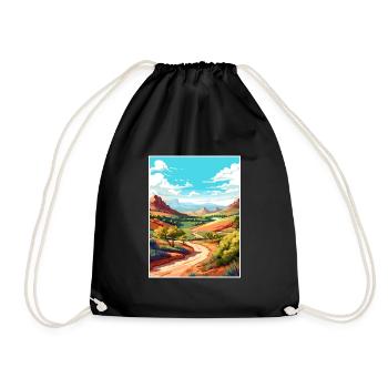 Mount Scott Texas Vintage Reiseposter Souvenir - Turnbeutel - Schwarz - Vorne
