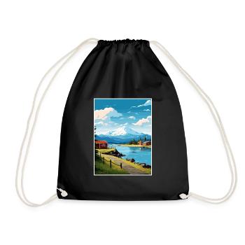 Petersburg Alaska Vintage voyage affiche Souvenir - Sac de sport léger - noir - Devant