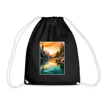 Lac Tahoe Nevada Vintage voyage affiche Souvenir - Sac de sport léger - noir - Devant