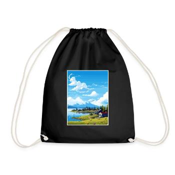 Wasilla Alaska Vintage voyage affiche WPA Souvenir - Sac de sport léger - noir - Devant