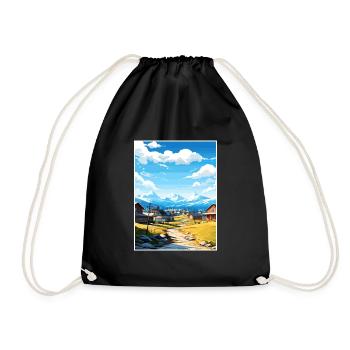 Bethel Alaska Vintage Travel Poster WPA Souvenir - Drawstring Bag - black - Front