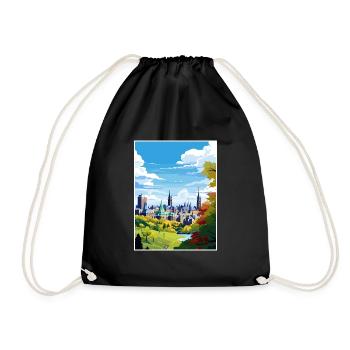 Ottawa Canada Affiche de voyage vintage WPA Souvenir - Sac de sport léger - noir - Devant