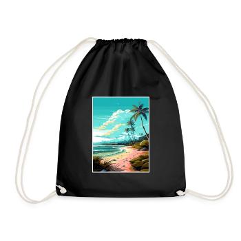 Boca Chica Texas Vintage voyage affiche Souvenir - Sac de sport léger - noir - Devant