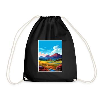 Mauna Kea Hawaii Vintage Reiseposter Souvenir - Turnbeutel - Schwarz - Vorne