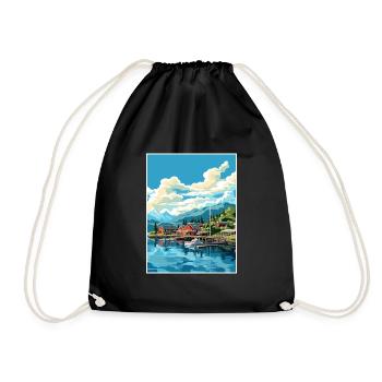 Ketchikan Alaska Vintage voyage affiche Souvenir - Sac de sport léger - noir - Devant