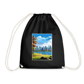 Vancouver Canada Vintage voyage affiche Souvenir - Sac de sport léger - noir - Devant