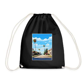 Ventura Californie Vintage voyage affiche Souvenir - Sac de sport léger - noir - Devant