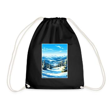 Deer Valley Utah Vintage voyage affiche Souvenir - Sac de sport léger - noir - Devant