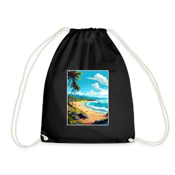Kaanapali Hawaii Vintage voyage affiche Souvenir - Sac de sport léger - noir - Devant