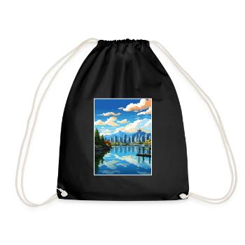 Vancouver Canada Vintage voyage affiche Souvenir - Sac de sport léger - noir - Devant