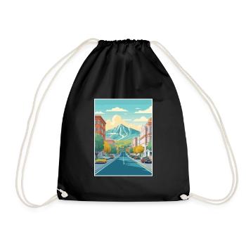 Provo Utah Posters Vintage Travel Poster Souvenir - Drawstring Bag - black - Front