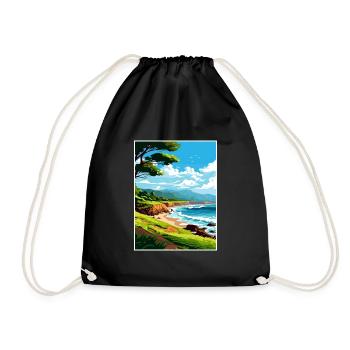 Kaena Point Hawaï Vintage voyage affiche Souvenir - Sac de sport léger - noir - Devant