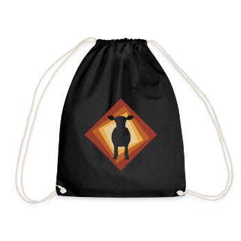 Cow Cows Moo - Drawstring Bag - black - Front