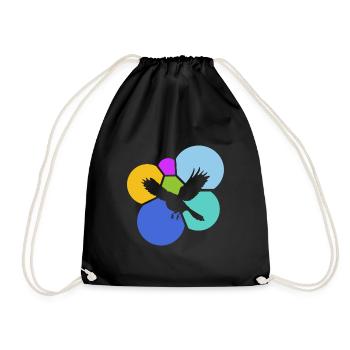 Animal Flock Birds - Drawstring Bag - black - Front