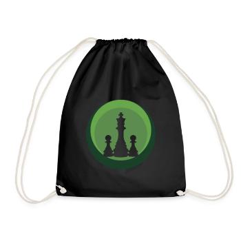 Chess Chess Piece Chess - Drawstring Bag - black - Front