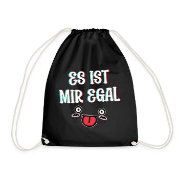 I don't care Cool Saying Attitude Relax Chill - Drawstring Bag - black - Front