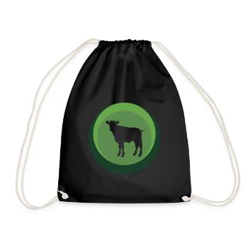 Cow Bull Cattle - Drawstring Bag - black - Front