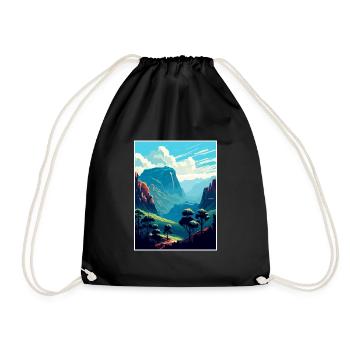 Blue Mountains Australie Vintage voyage affiche WPA - Sac de sport léger - noir - Devant