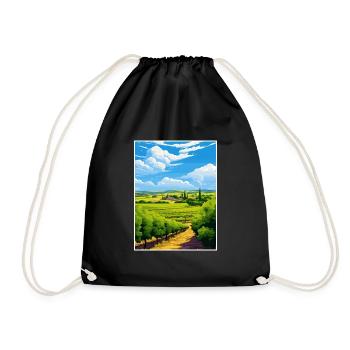 Barossa Valley Australia Vintage Travel Poster WPA - Drawstring Bag - black - Front