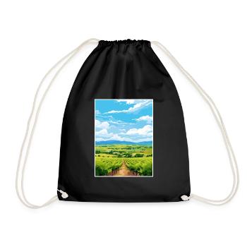 Yarra Valley Australia Vintage Travel Poster WPA - Drawstring Bag - black - Front