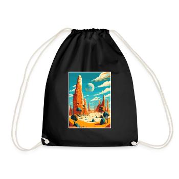 Pinnacles Au Australie Vintage Travel Poster WPA - Sac de sport léger - noir - Devant