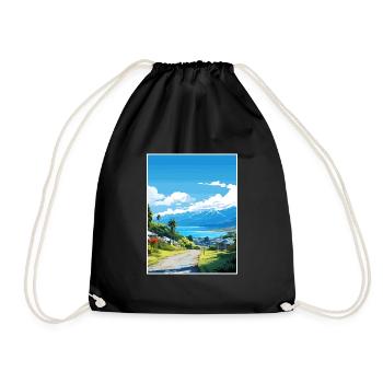 Kaikoura Nouvelle-Zélande Nz Vintage Travel Poster WPA - Sac de sport léger - noir - Devant