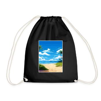 Cable Beach Australien Vintage Reiseposter WPA - Turnbeutel - Schwarz - Vorne
