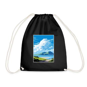 White Island Neuseeland Vintage Reiseposter WPA - Turnbeutel - Schwarz - Vorne