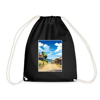 Sovereign Hills Australia Vintage Travel Poster - Drawstring Bag - black - Front