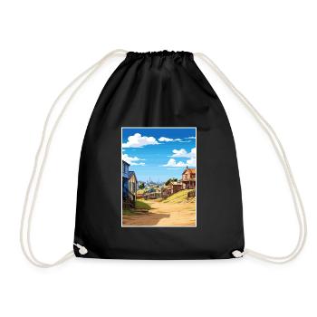 Sovereign Hills Australia Vintage Travel Poster - Drawstring Bag - black - Front