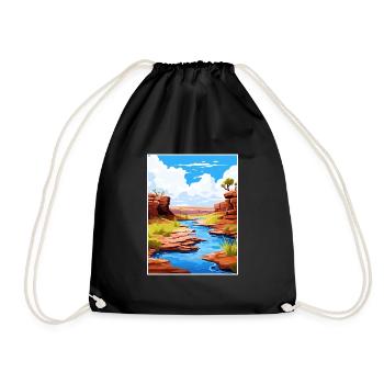 Karijini Nationalpark Australien Reiseposter - Turnbeutel - Schwarz - Vorne