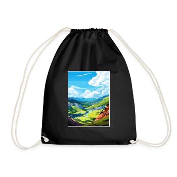Waimangu Volcanic Valley Nouvelle-Zélande affiche de voyage - Sac de sport léger - noir - Devant