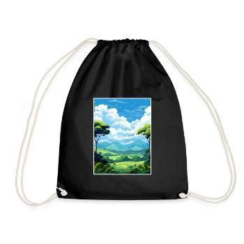 Daintree Rainforest Australie déco affiche de voyage - Sac de sport léger - noir - Devant
