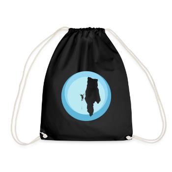 Climbing Mountaineering Climber - Drawstring Bag - black - Front