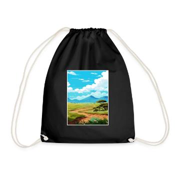 Santa Rosa National Park Costa Rica Travel Poster - Drawstring Bag - black - Front