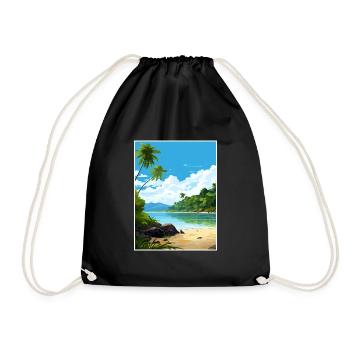 Parc national de l’île Cocos Costa Rica Souvenir - Sac de sport léger - noir - Devant