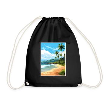 Gandoca Manzanillo Wildlife Refuge Costa Rica - Drawstring Bag - black - Front
