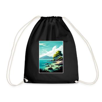 Cairns Australie Vintage voyage affiche Souvenir - Sac de sport léger - noir - Devant