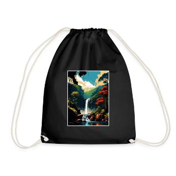 Daintree Australie Vintage voyage affiche Souvenir - Sac de sport léger - noir - Devant