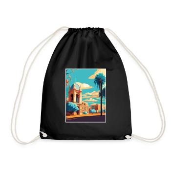 Adelaide Australien Vintage Reiseposter Souvenir - Turnbeutel - Schwarz - Vorne