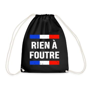 T-SHIRT, NICHTS ZU FOUTRE_FRANCE - Turnbeutel - Schwarz - Vorne