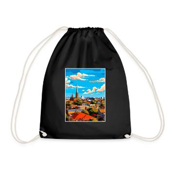 Adelaide Australien Vintage Reiseposter Souvenir - Turnbeutel - Schwarz - Vorne