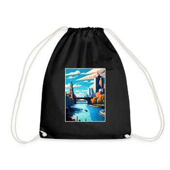 Melbourne Australie Vintage voyage affiche Souvenir - Sac de sport léger - noir - Devant