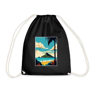 Tauranga Nouvelle-Zélande Vintage voyage affiche WPA Art - Sac de sport léger - noir - Devant
