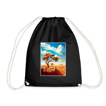 Outback Au Australie Vintage voyage affiche WPA Art - Sac de sport léger - noir - Devant