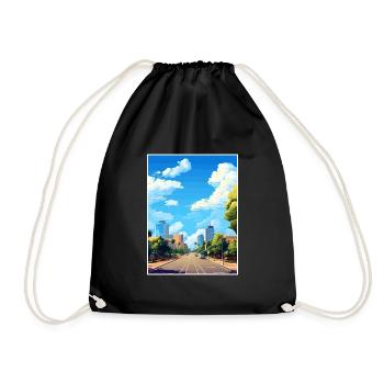Perth Australie déco Vintage voyage affiche WPA Art - Sac de sport léger - noir - Devant